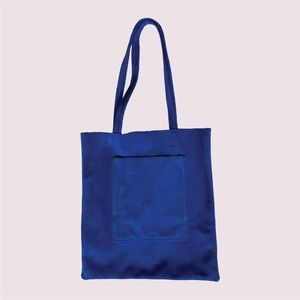 Parker Clay Tate Gallery Tote in Cobalt Suede